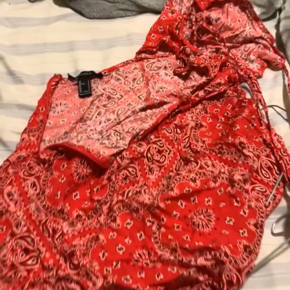 Red Paisley top
